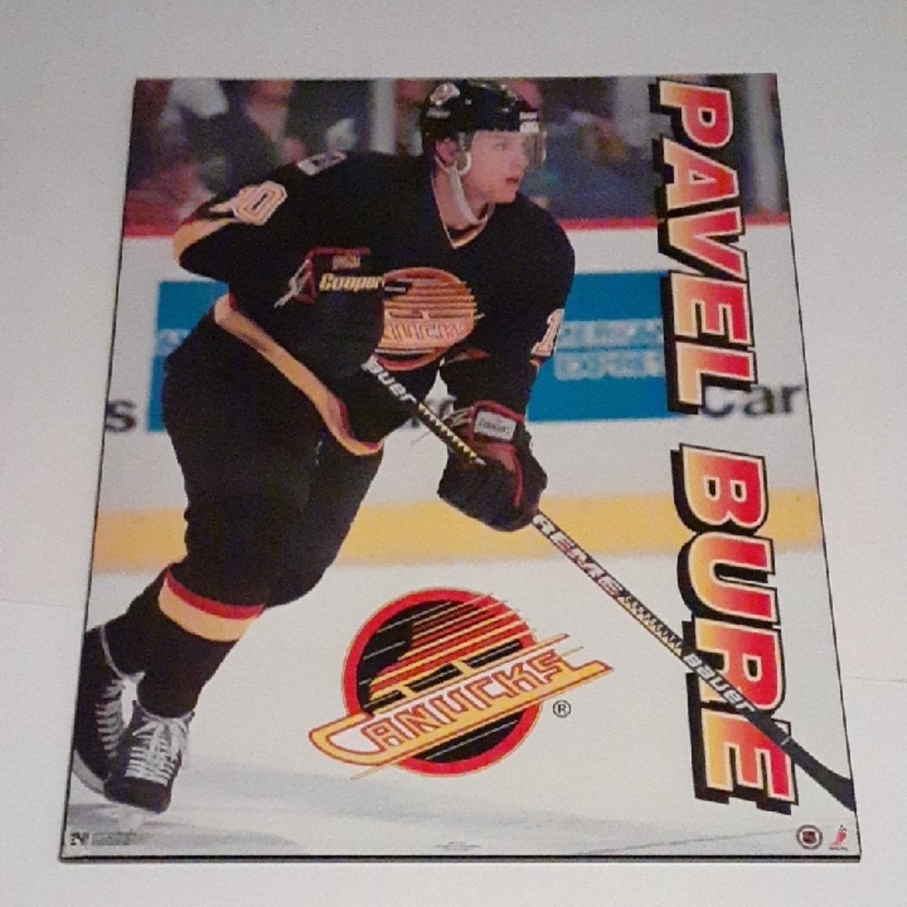 Vancouver Canucks Pavel Bure Hockey Player Poster Plaque 1994